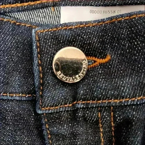 Red Valentino Jeans Straight Velvet Trim Women's 25x34 - Picture 5 of 5